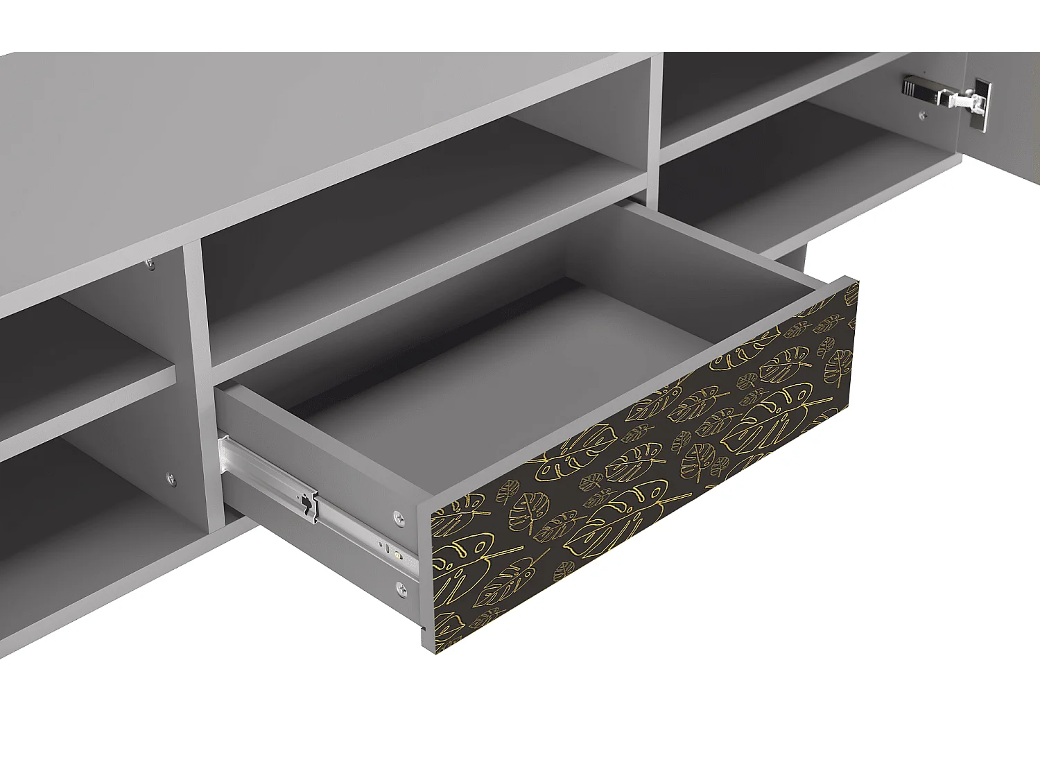 Meuble TV - 170х59х41 cm - T6 - Fall Of The Leaves, Gris