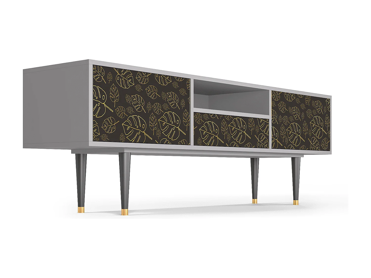 Meuble TV - 170х59х41 cm - T6 - Fall Of The Leaves, Gris