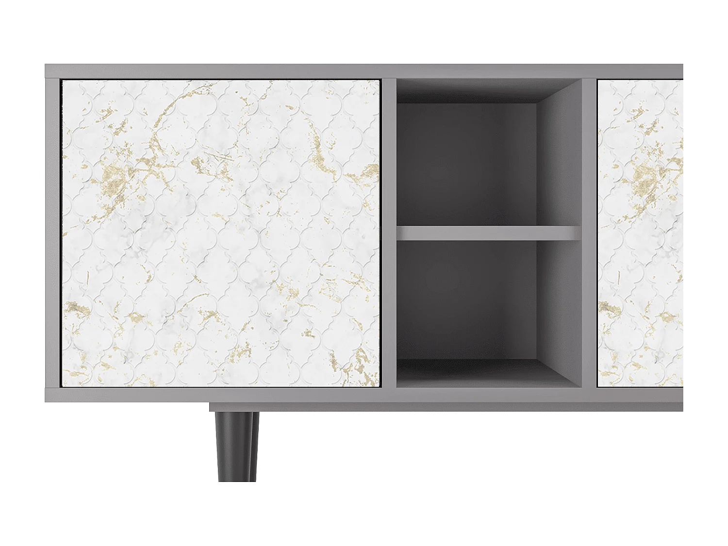 TV-Möbel - 150х69х41 cm - T5 - Sweet Cotton, Grau