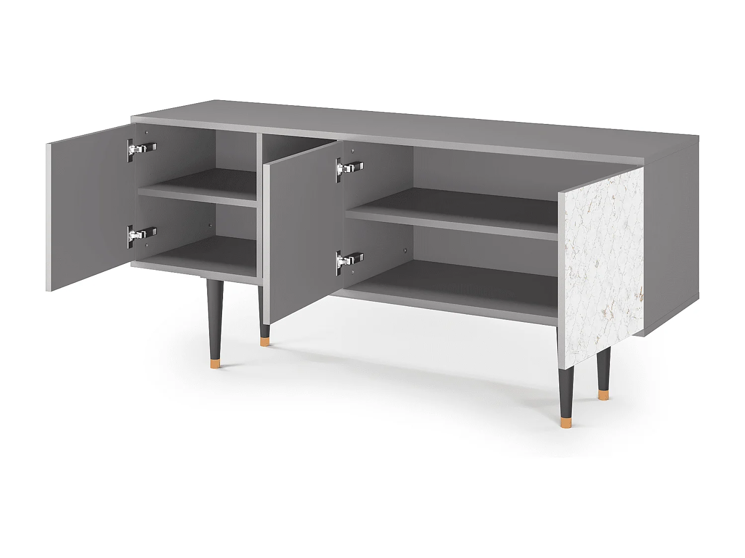 TV-Möbel - 150х69х41 cm - T5 - Sweet Cotton, Grau