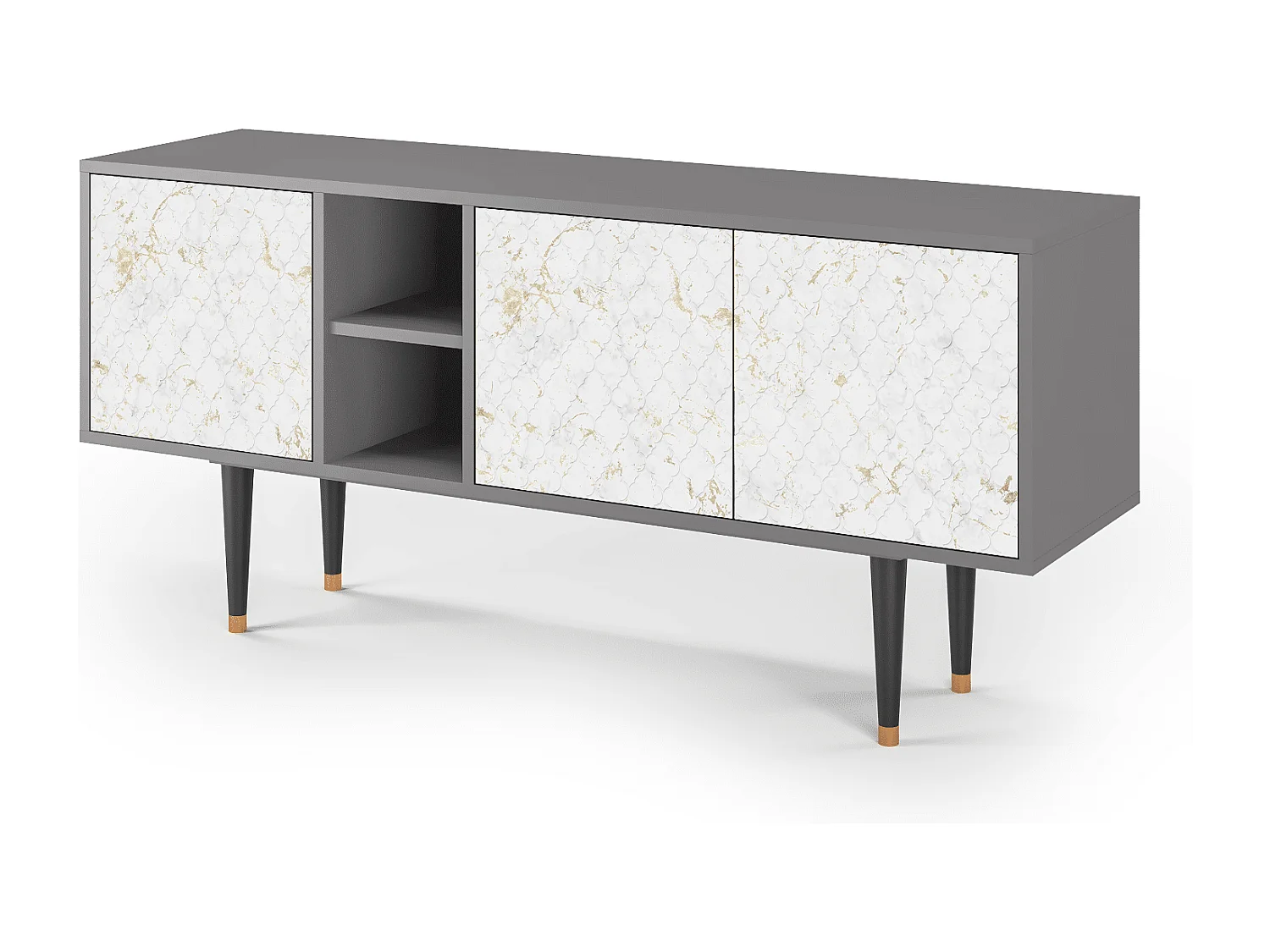 Meuble TV - 150х69х41 cm - T5 - Sweet Cotton, Gris