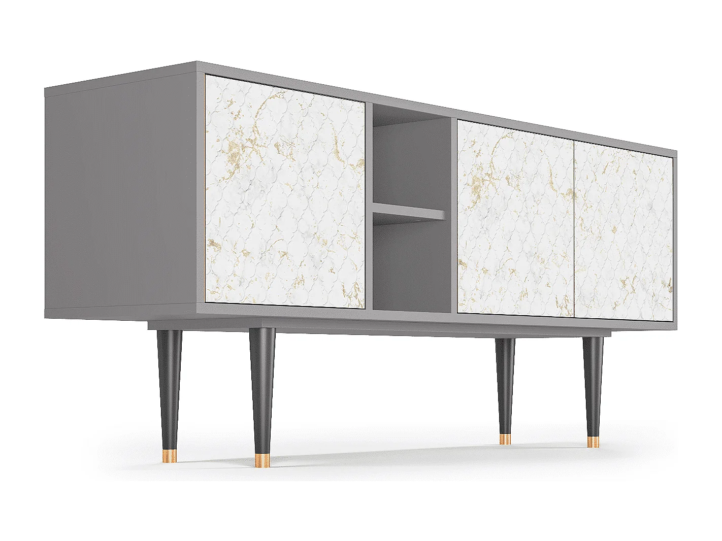 Meuble TV - 150х69х41 cm - T5 - Sweet Cotton, Gris