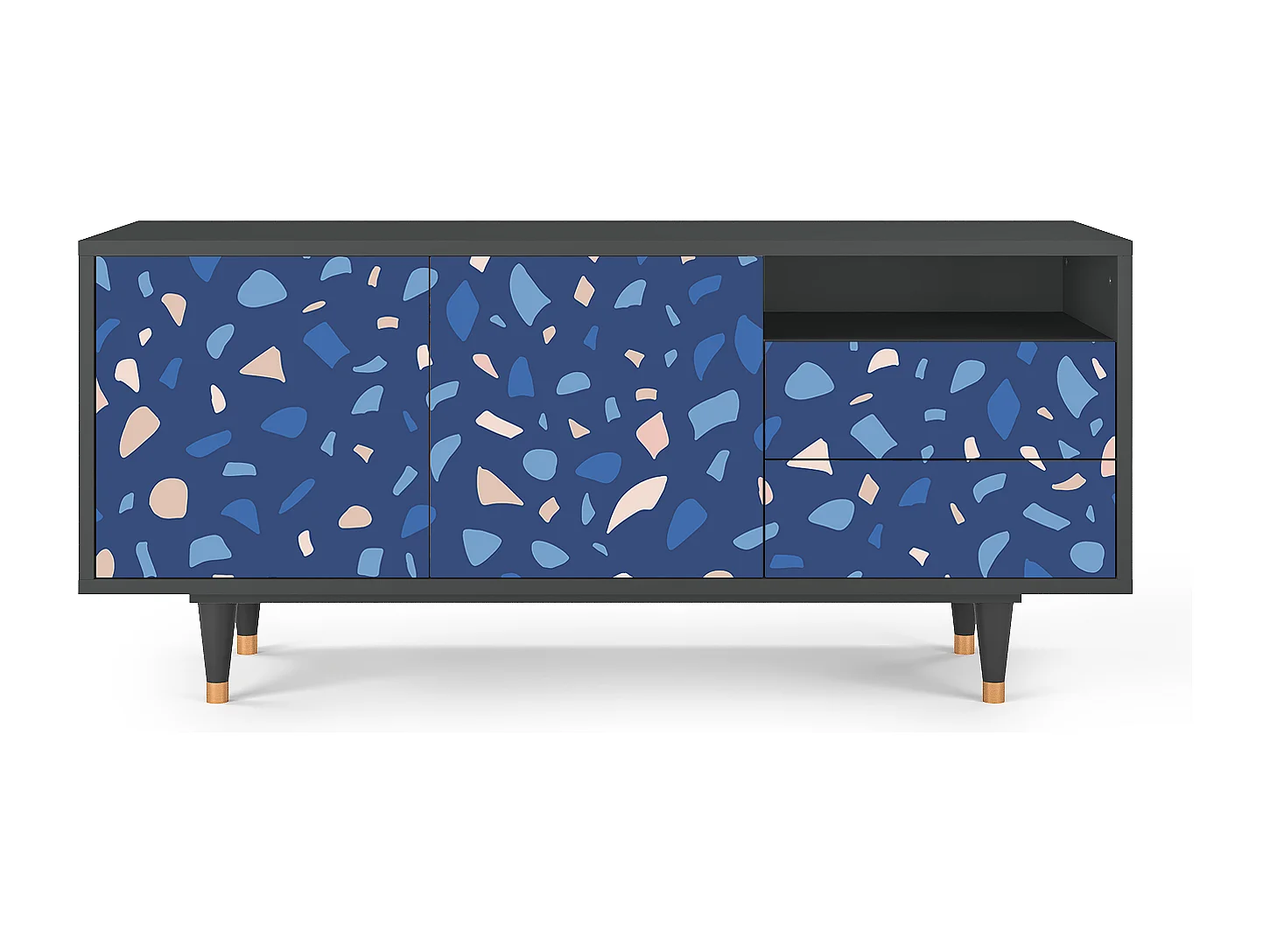 Meuble TV - 125х56х41 cm - T7 - Soap Whirpool, Anthracite