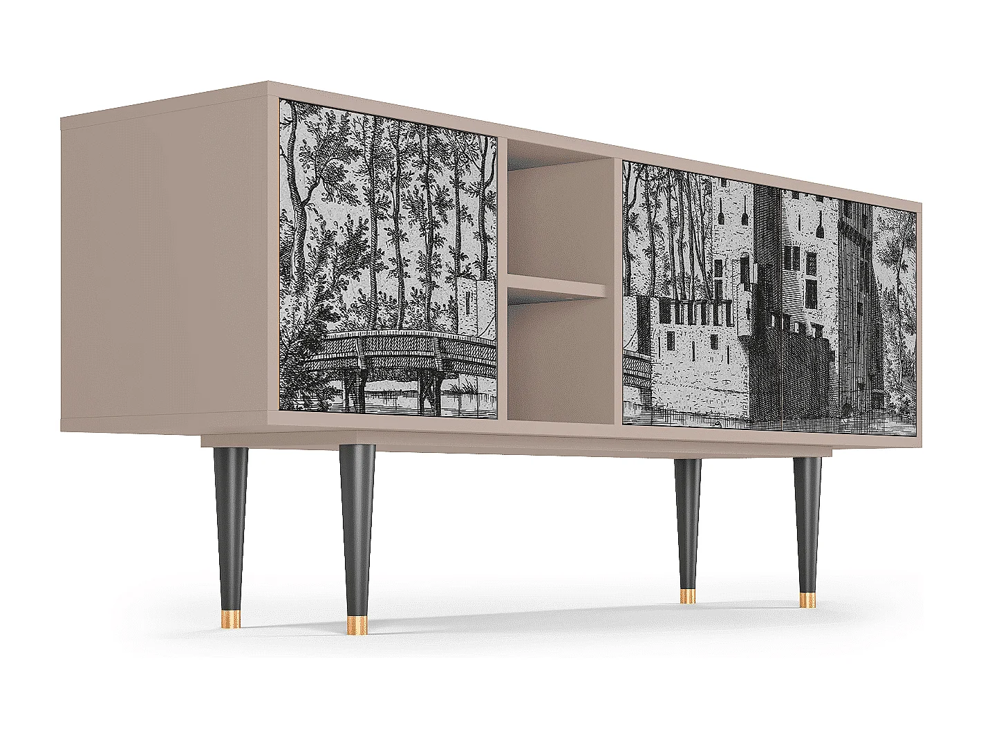 TV-meubel - 150х69х41 cm - T5 - Castle by Breugel, Latte