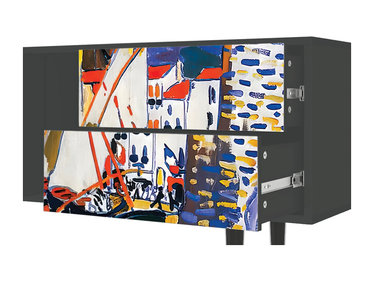 TV-meubel - 170х69х48 cm - T1 - Le Séchage des voiles , Antraciet