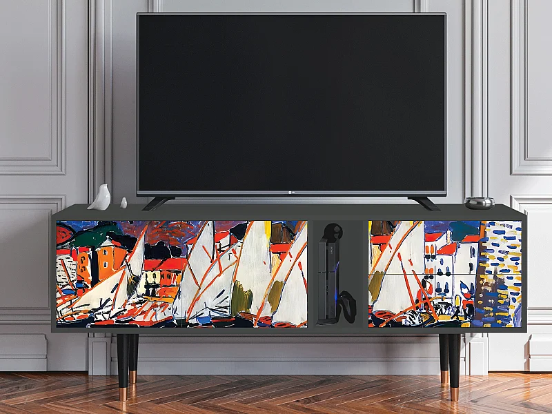 TV-meubel - 170х69х48 cm - T1 - Le Séchage des voiles , Antraciet
