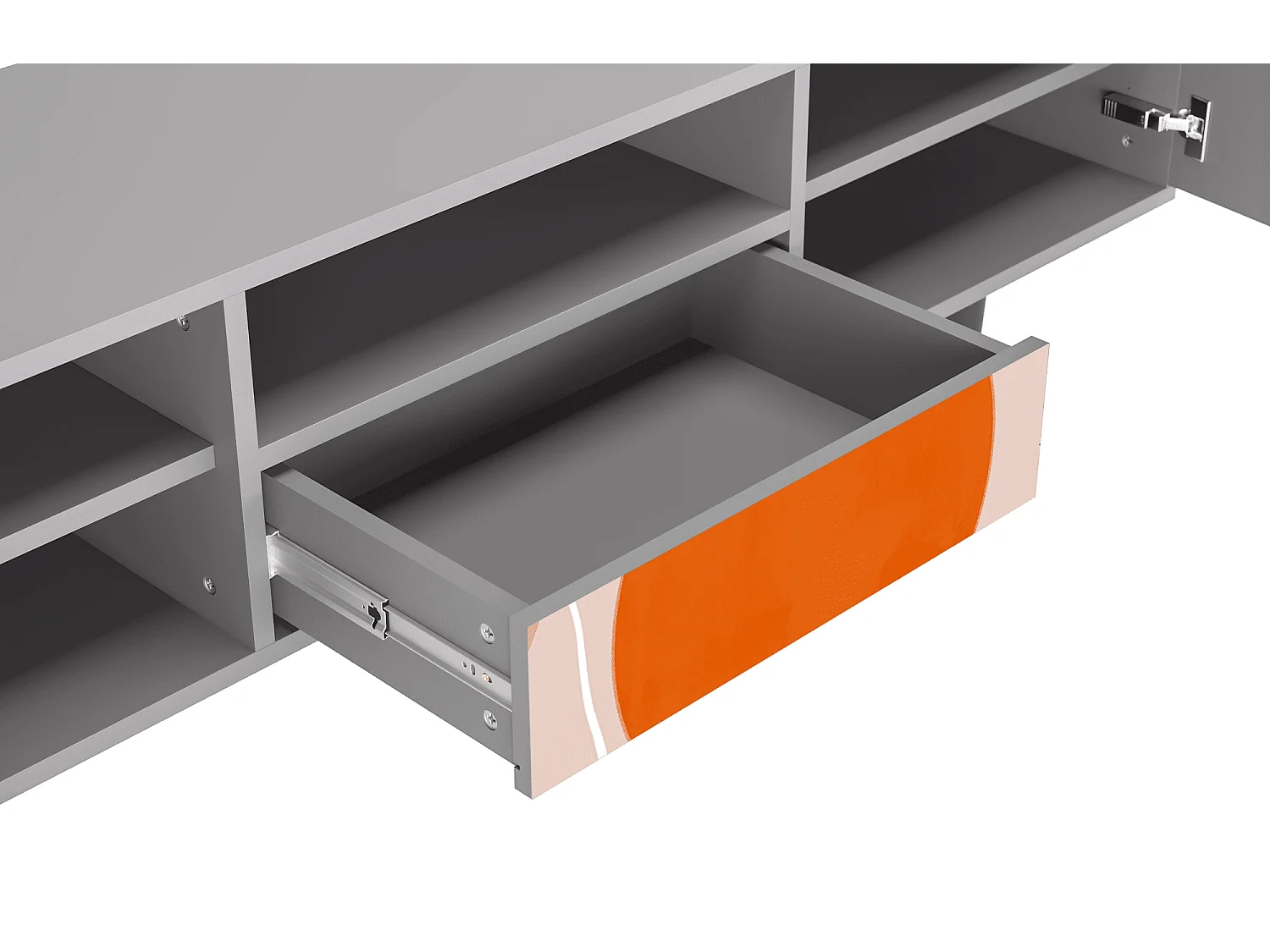 Meuble TV - 170х59х41 cm - T6 - Artwork, Gris