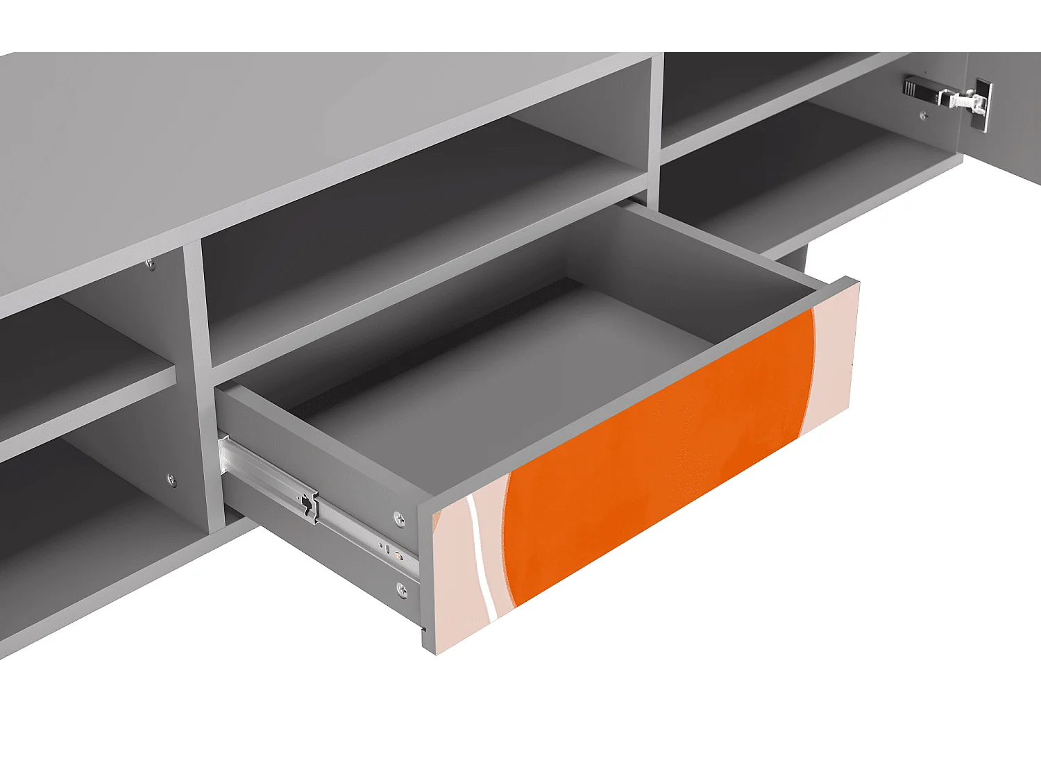 Meuble TV - 170х59х41 cm - T6 - Artwork, Gris