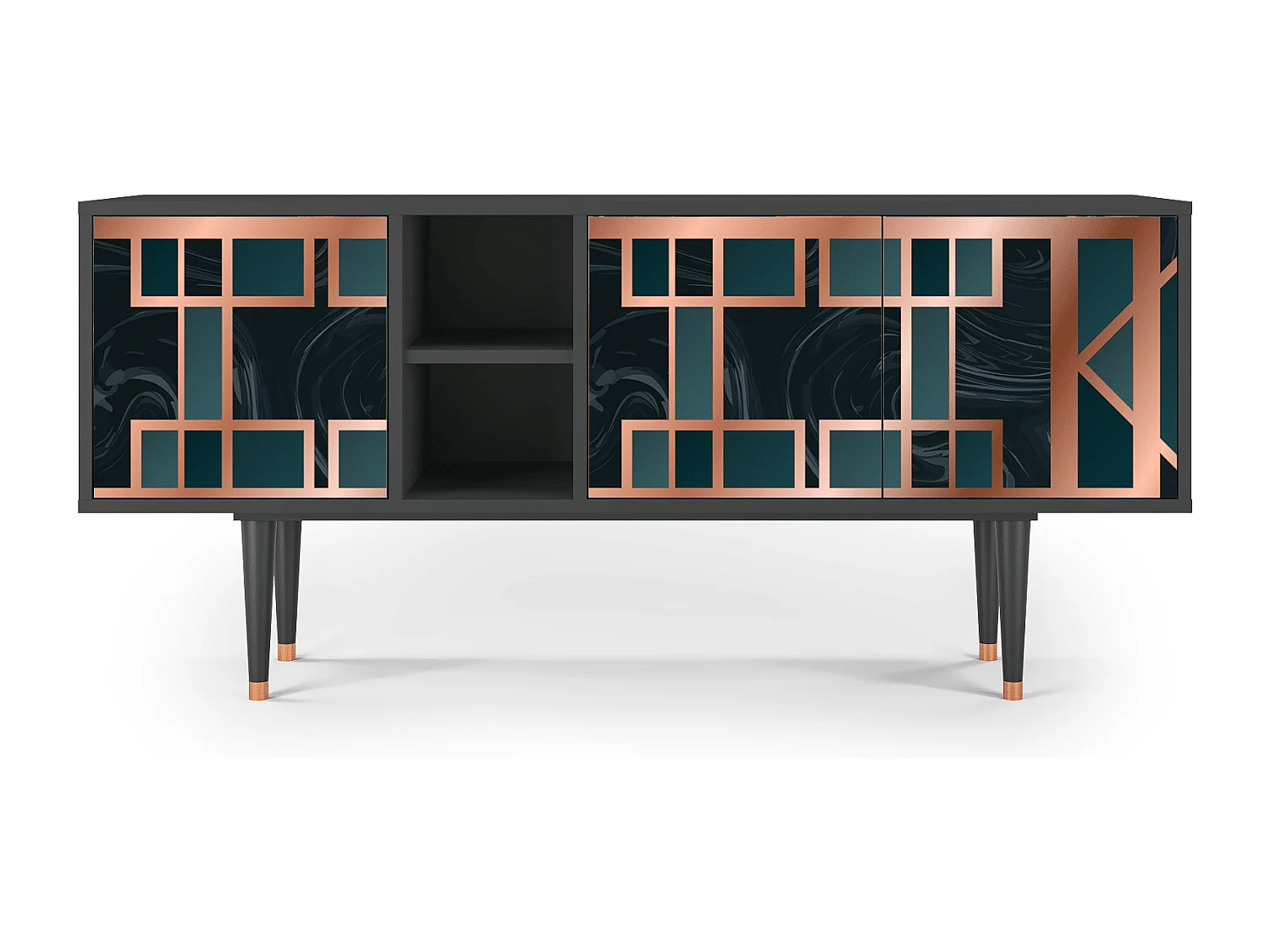 Meuble TV - 150х69х41 cm - T5 - Emerald Metro, Anthracite