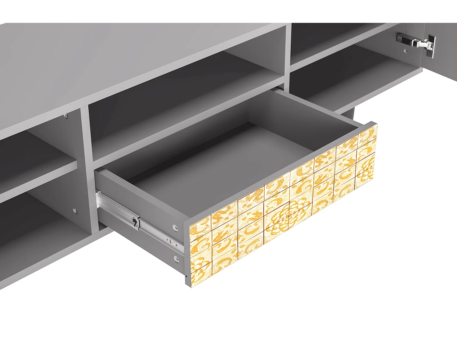 Mueble de TV - 170х59х41 cm - T6 - Sunshiny Tile, Gris