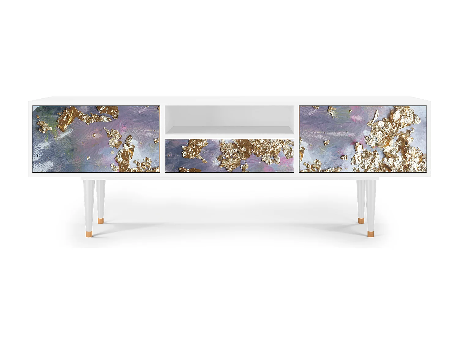 Meuble TV - 170х59х41 cm - T6 - Planet Earth, Blanc