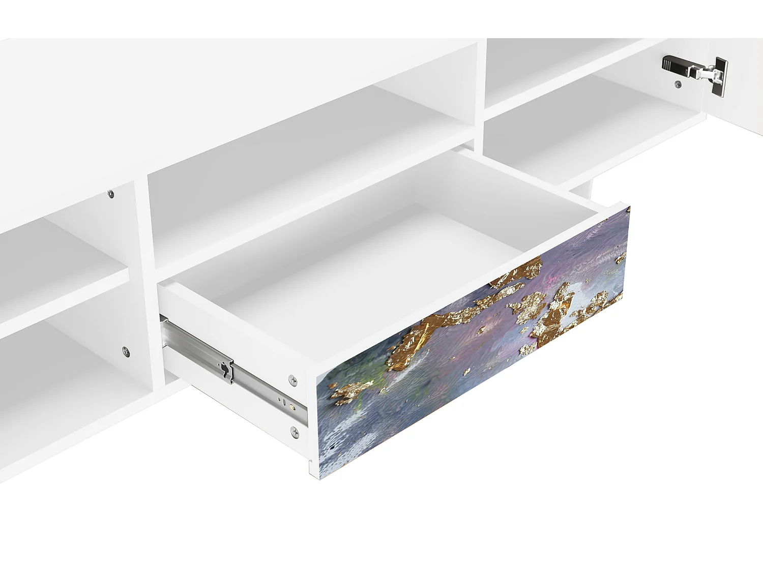 Meuble TV - 170х59х41 cm - T6 - Planet Earth, Blanc