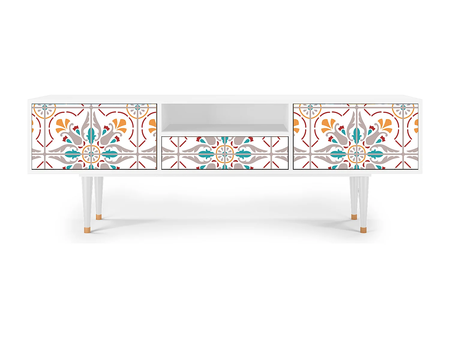 Mueble de TV - 170х59х41 cm - T6 - Spring Ceramics, Branco