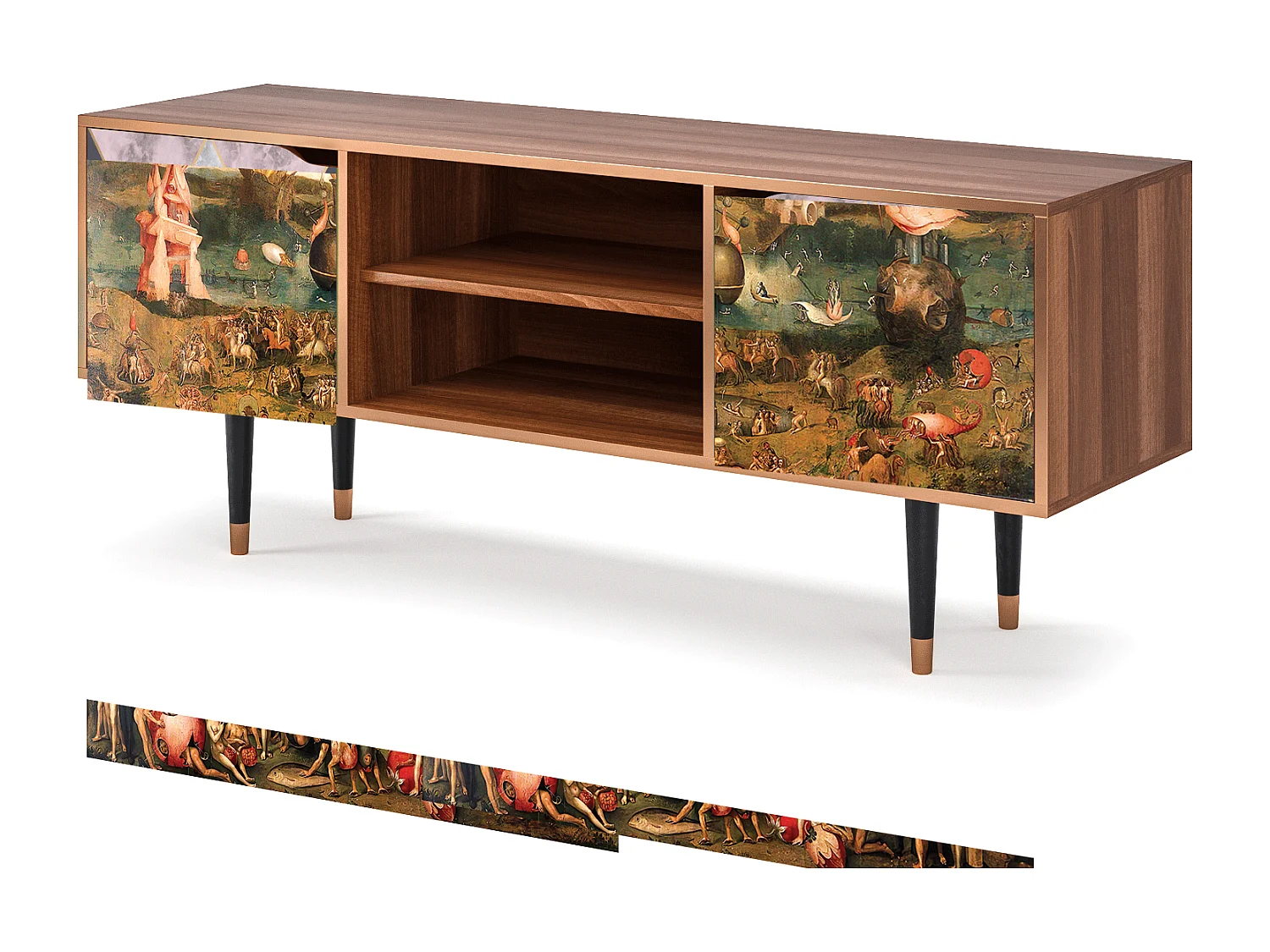 TV-Möbel - 170х69х48 cm - T2 - Garden of Delights , Walnuss