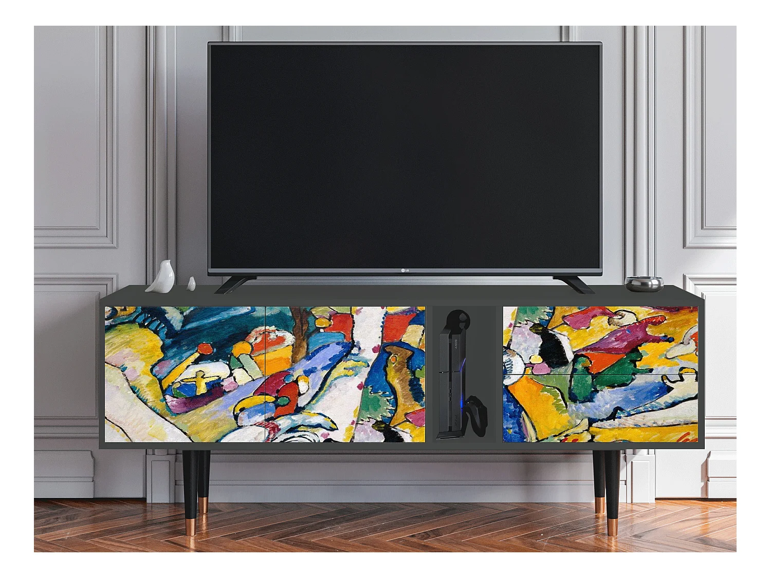 Meuble TV - 170х69х48 cm - T1 - Improvisation 26  , Anthracite