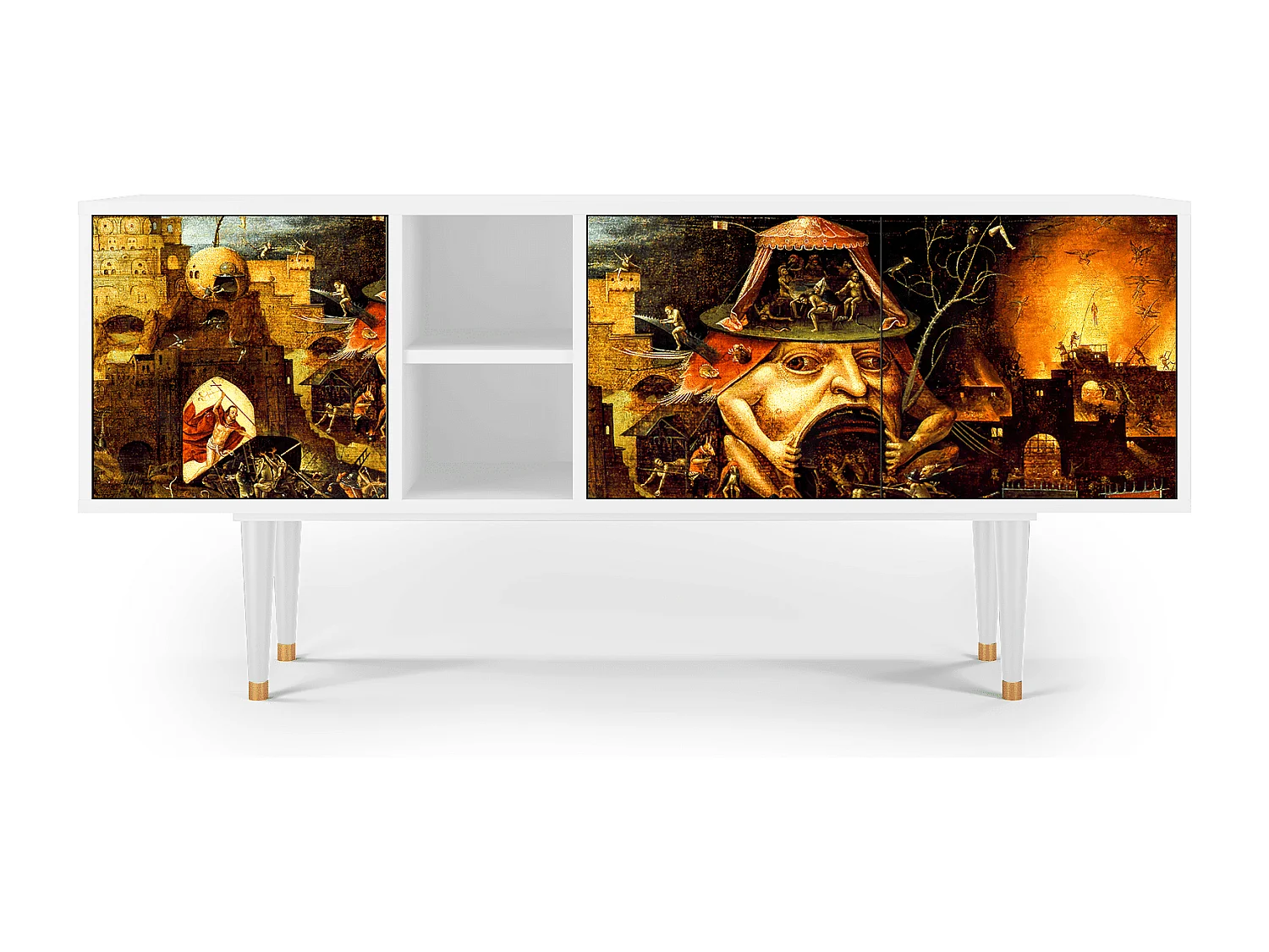 TV-Möbel - 150х69х41 cm - T5 - Christ in Limbo, Weiß