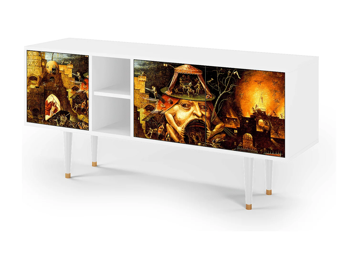 TV-Möbel - 150х69х41 cm - T5 - Christ in Limbo, Weiß