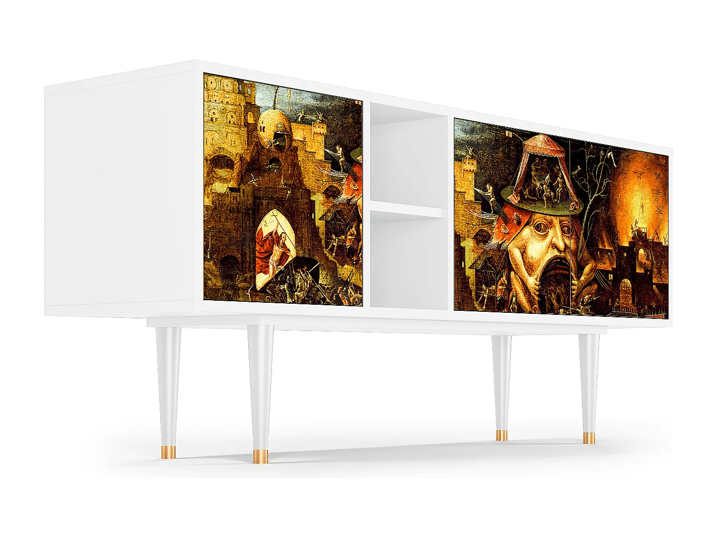 TV-Möbel - 150х69х41 cm - T5 - Christ in Limbo, Weiß