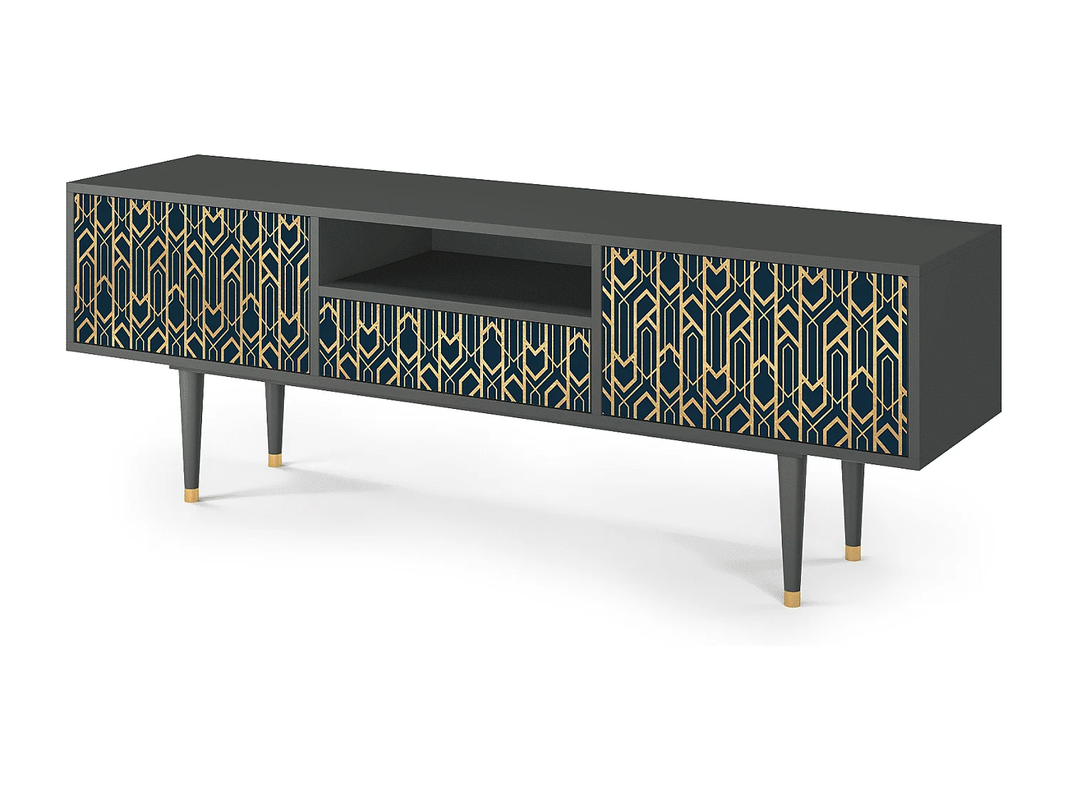 Meuble TV - 170х59х41 cm - T6 - Golden Empire, Anthracite