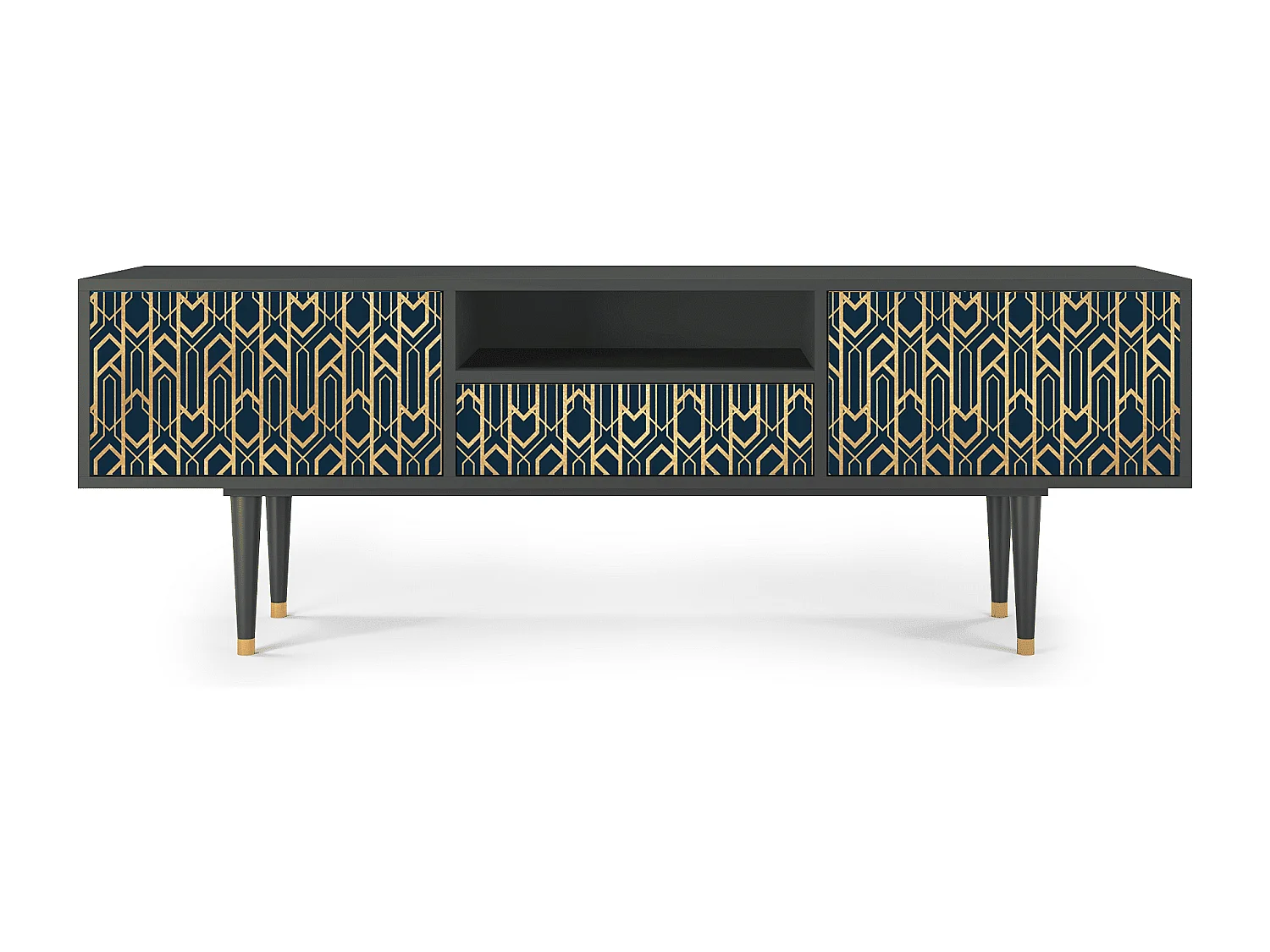 Mueble de TV - 170х59х41 cm - T6 - Golden Empire, Antracite