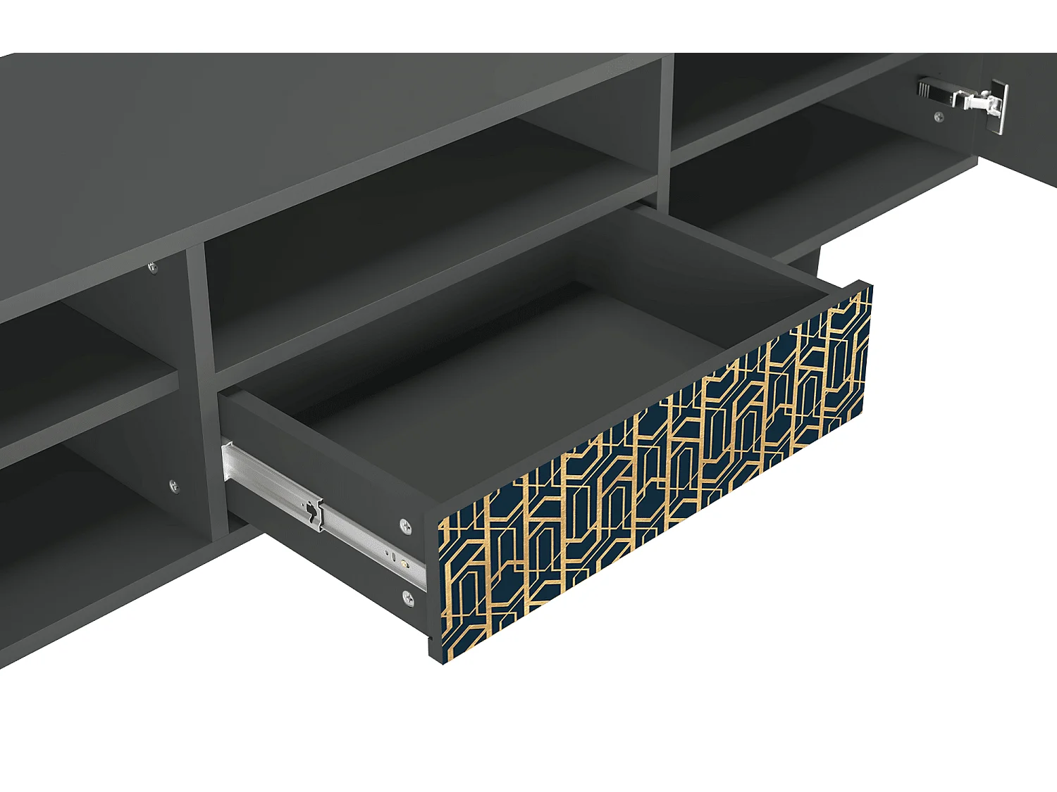 Mueble de TV - 170х59х41 cm - T6 - Golden Empire, Antracite