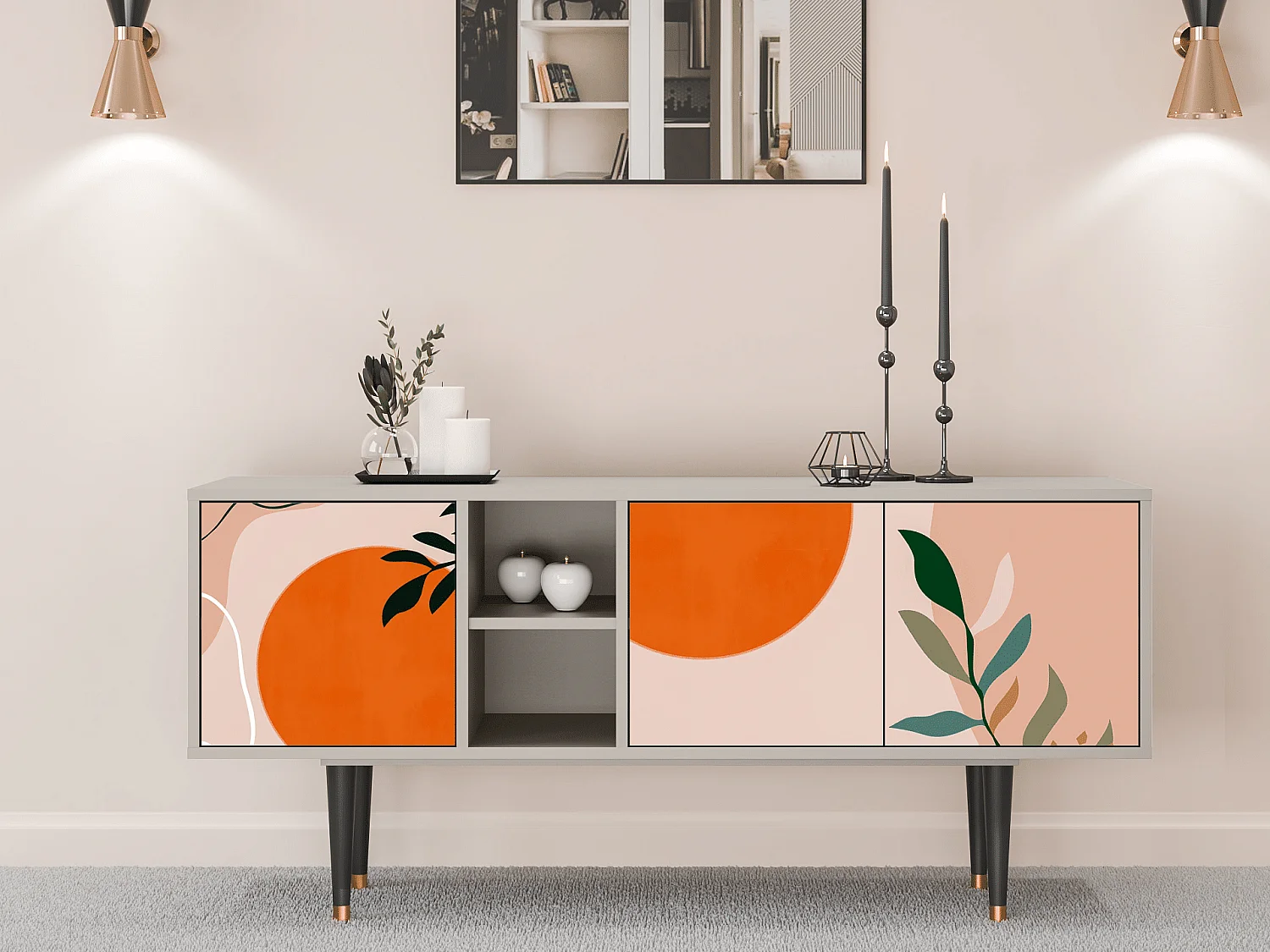 Mobile TV - 150х69х41 cm - T5 - Artwork, Sabbia