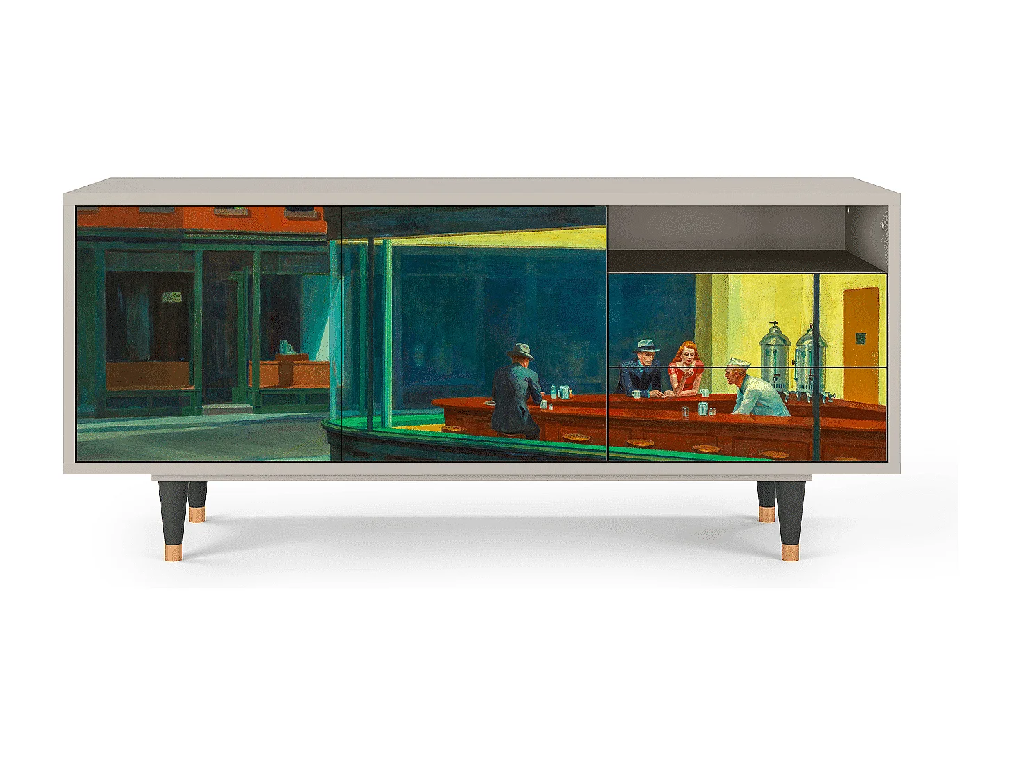 Meuble TV - 125х56х41 cm - T7 - Nighthawks by Hopper, Sable