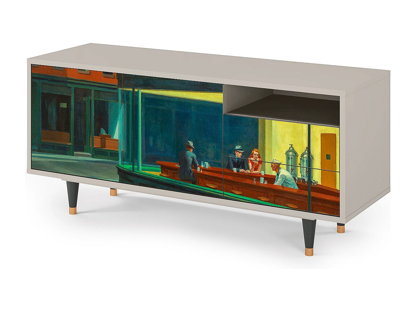 Meuble TV - 125х56х41 cm - T7 - Nighthawks by Hopper, Sable