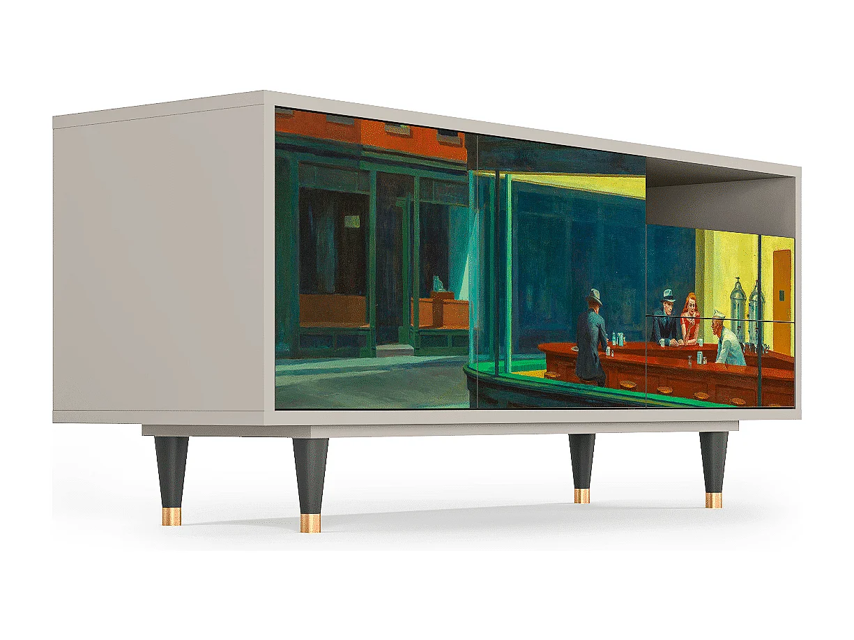 Meuble TV - 125х56х41 cm - T7 - Nighthawks by Hopper, Sable
