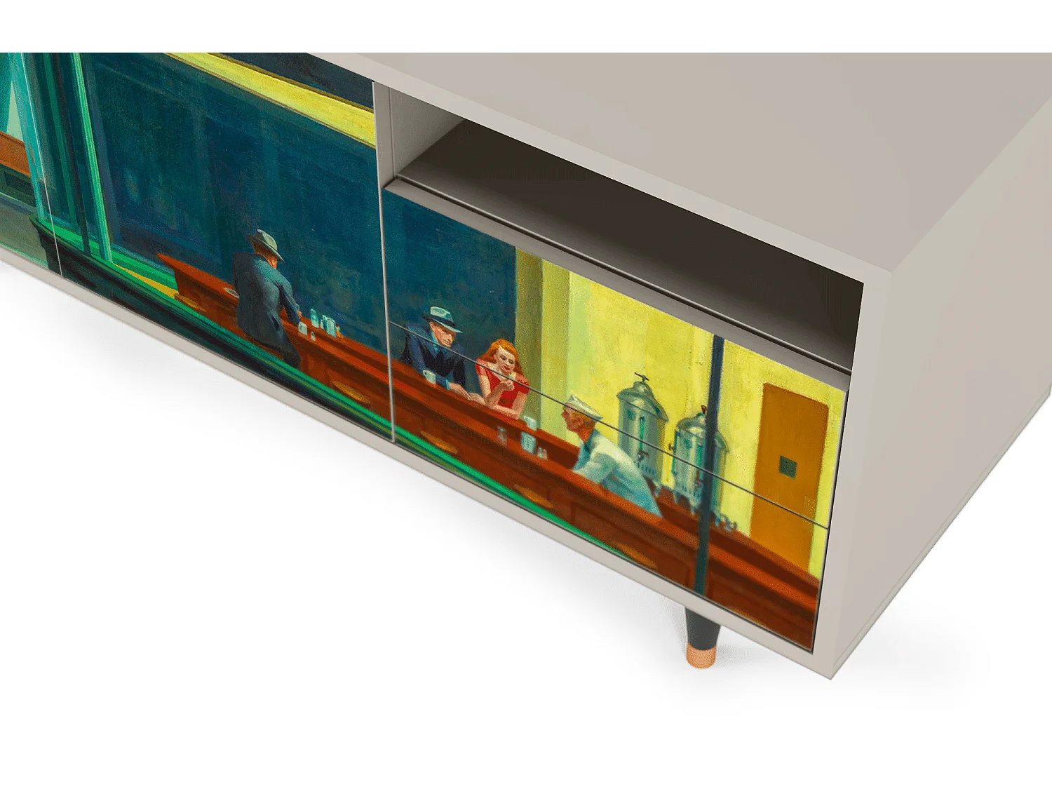 Meuble TV - 125х56х41 cm - T7 - Nighthawks by Hopper, Sable