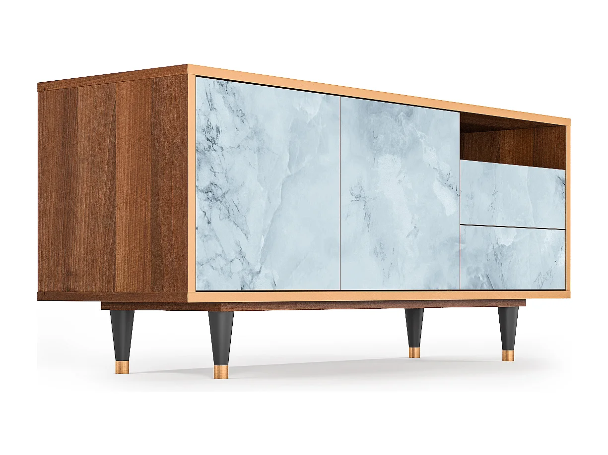 Meuble TV - 125х56х41 cm - T7 - Glacial Colour, Noyer