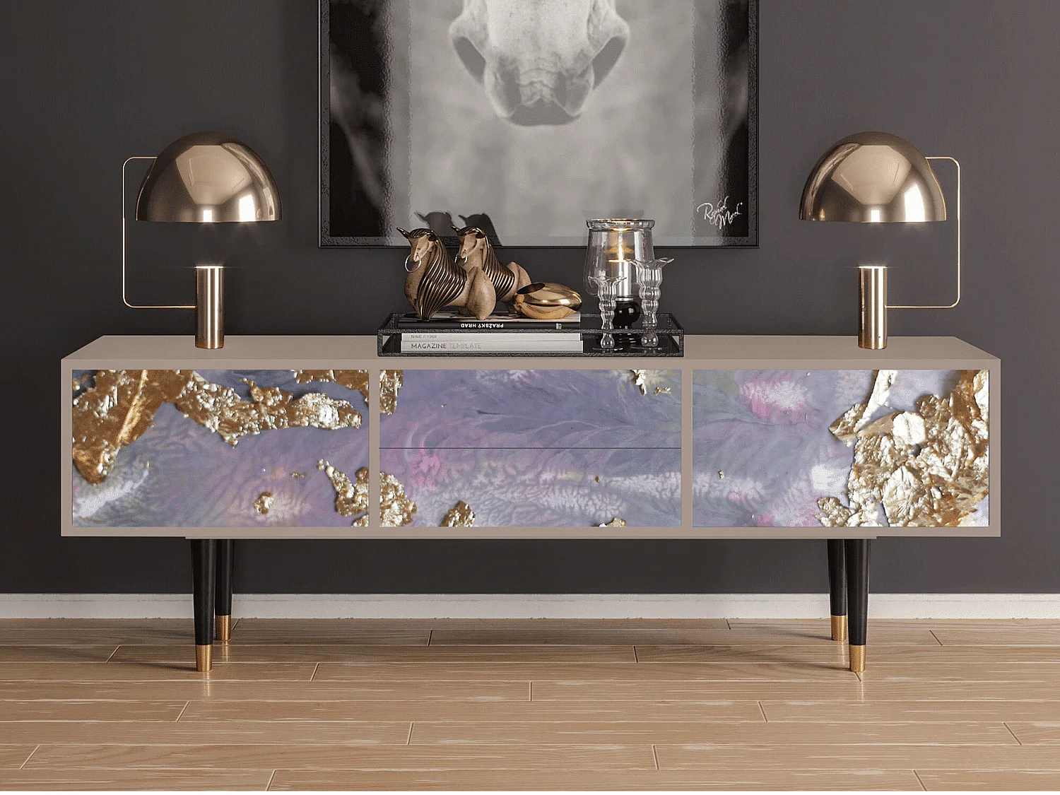 Meuble TV - 170х59х48 cm - T4 - Planet Earth, Latte