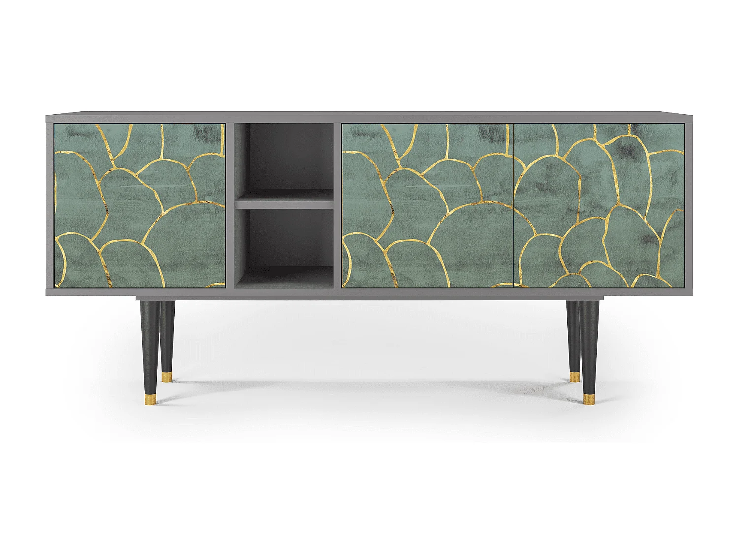 TV-Möbel - 150х69х41 cm - T5 - Magnificent Water Lily, Grau