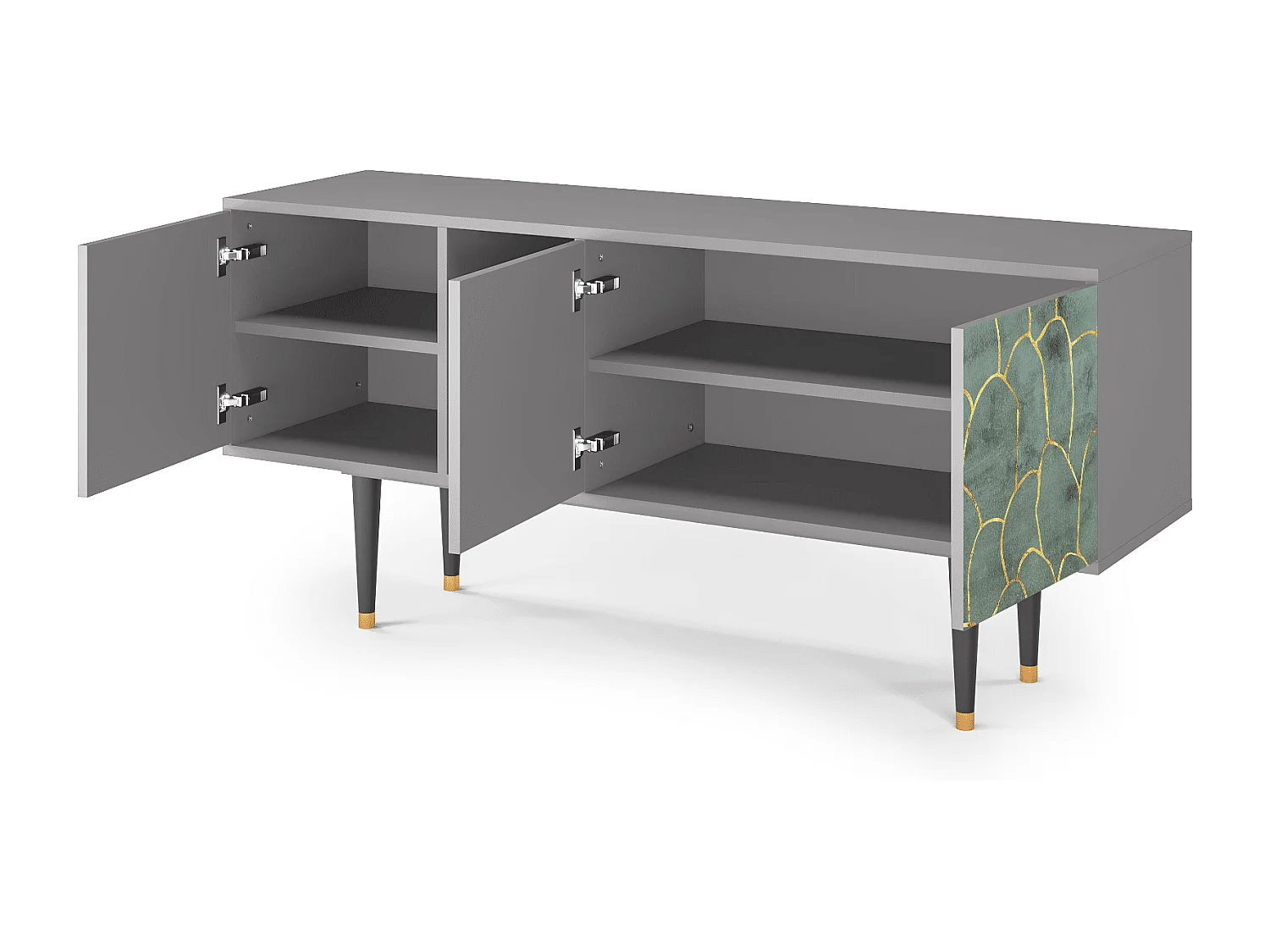 TV-Möbel - 150х69х41 cm - T5 - Magnificent Water Lily, Grau