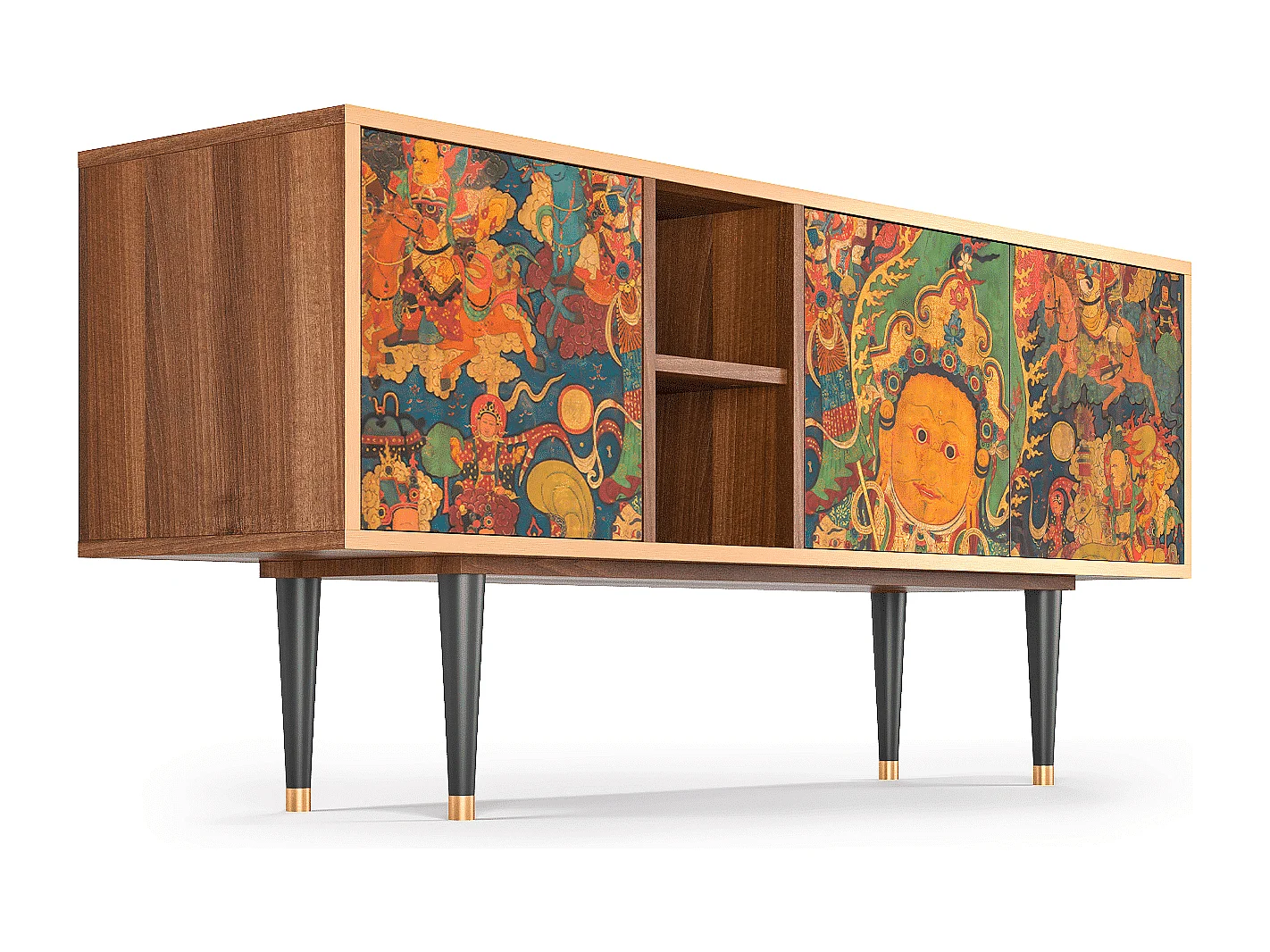 Mueble de TV - 150х69х41 cm - T5 - God by Vaisravana , Nogueira