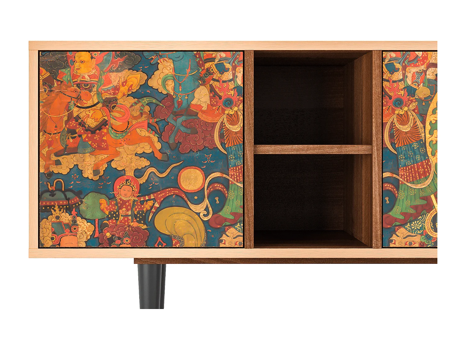 Mueble de TV - 150х69х41 cm - T5 - God by Vaisravana , Nogueira