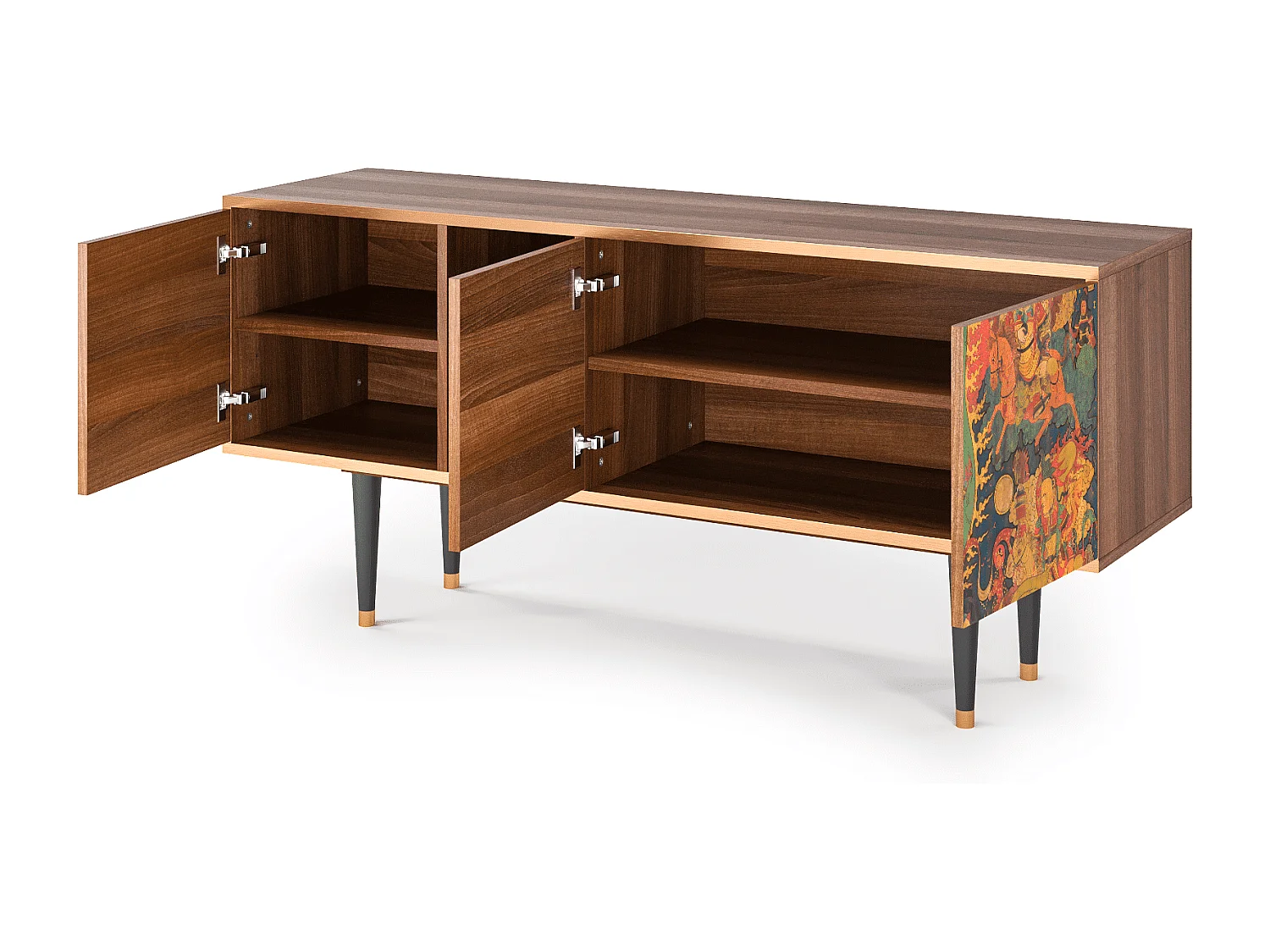 Mueble de TV - 150х69х41 cm - T5 - God by Vaisravana , Nogueira