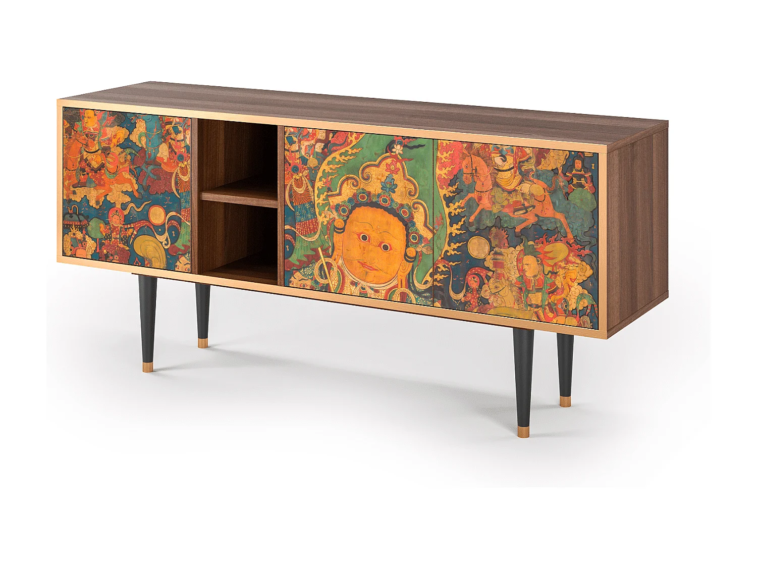 TV-meubel - 150х69х41 cm - T5 - God by Vaisravana , Walnoot