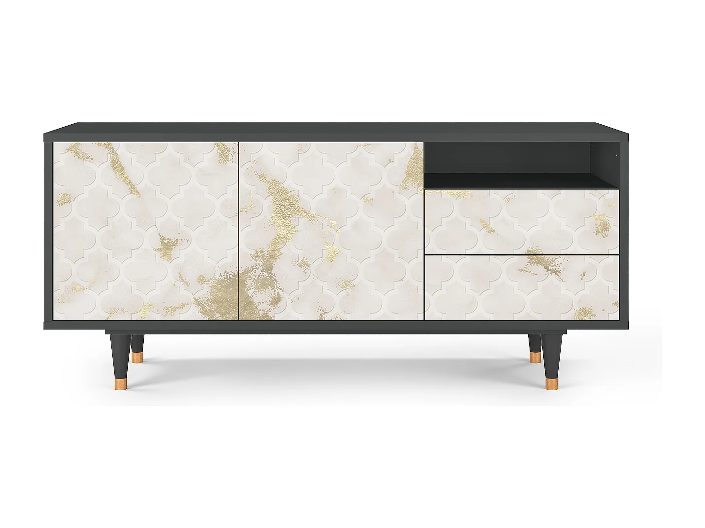 Meuble TV - 125х56х41 cm - T7 - Sahara desert, Anthracite