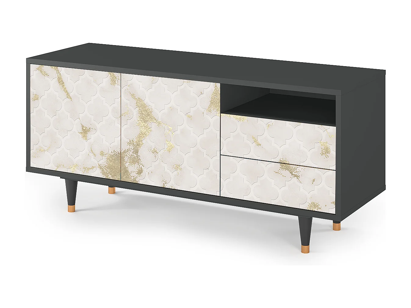 Meuble TV - 125х56х41 cm - T7 - Sahara desert, Anthracite