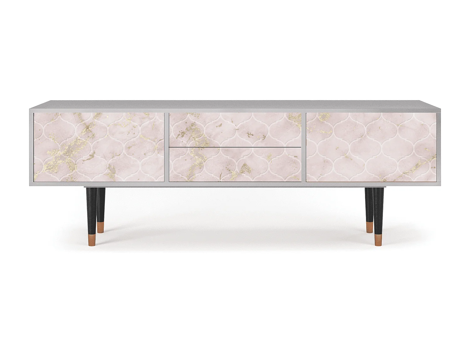 Meuble TV - 170х59х48 cm - T4 - Dirty Roses, Gris