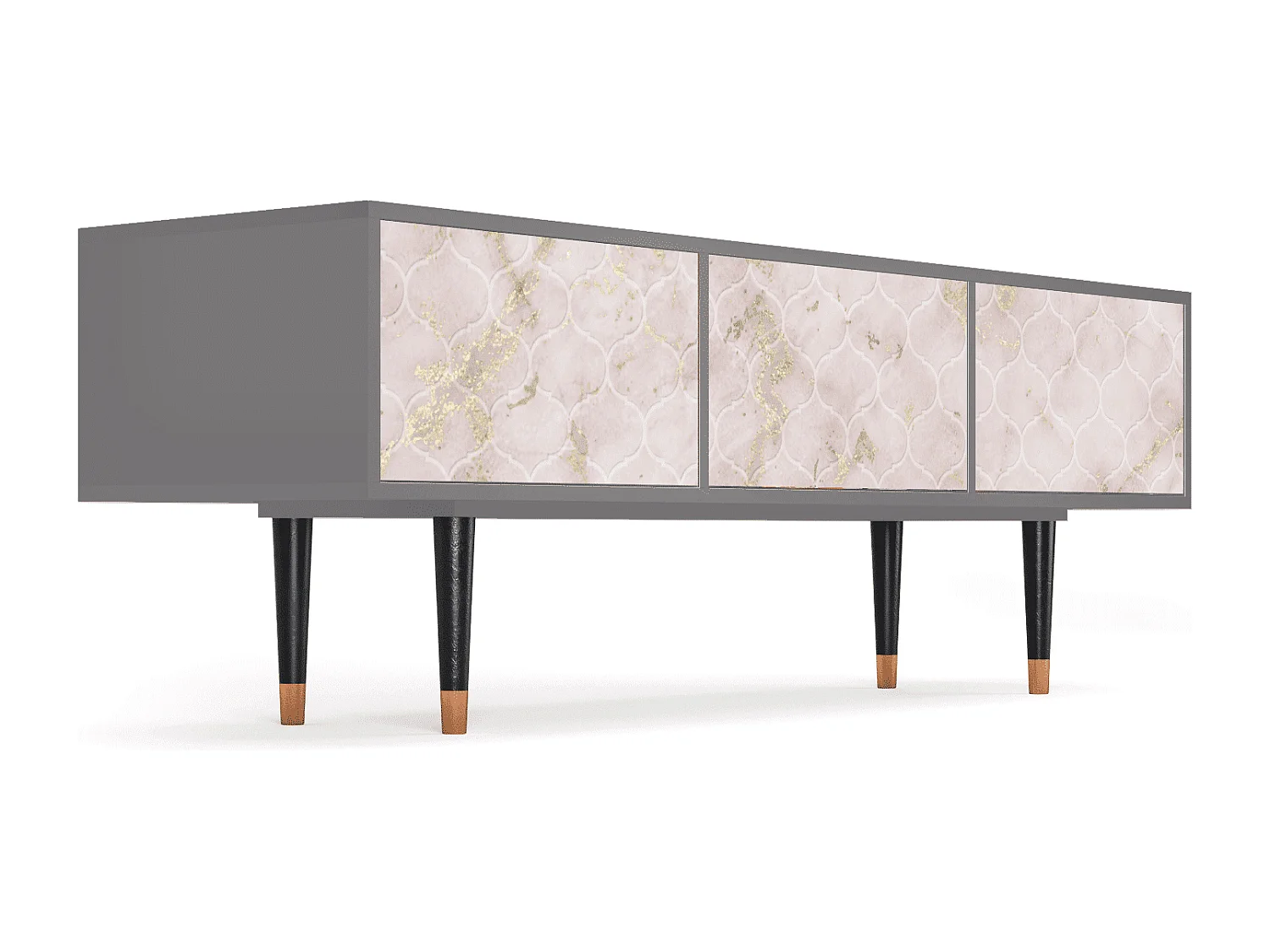 Meuble TV - 170х59х48 cm - T4 - Dirty Roses, Gris