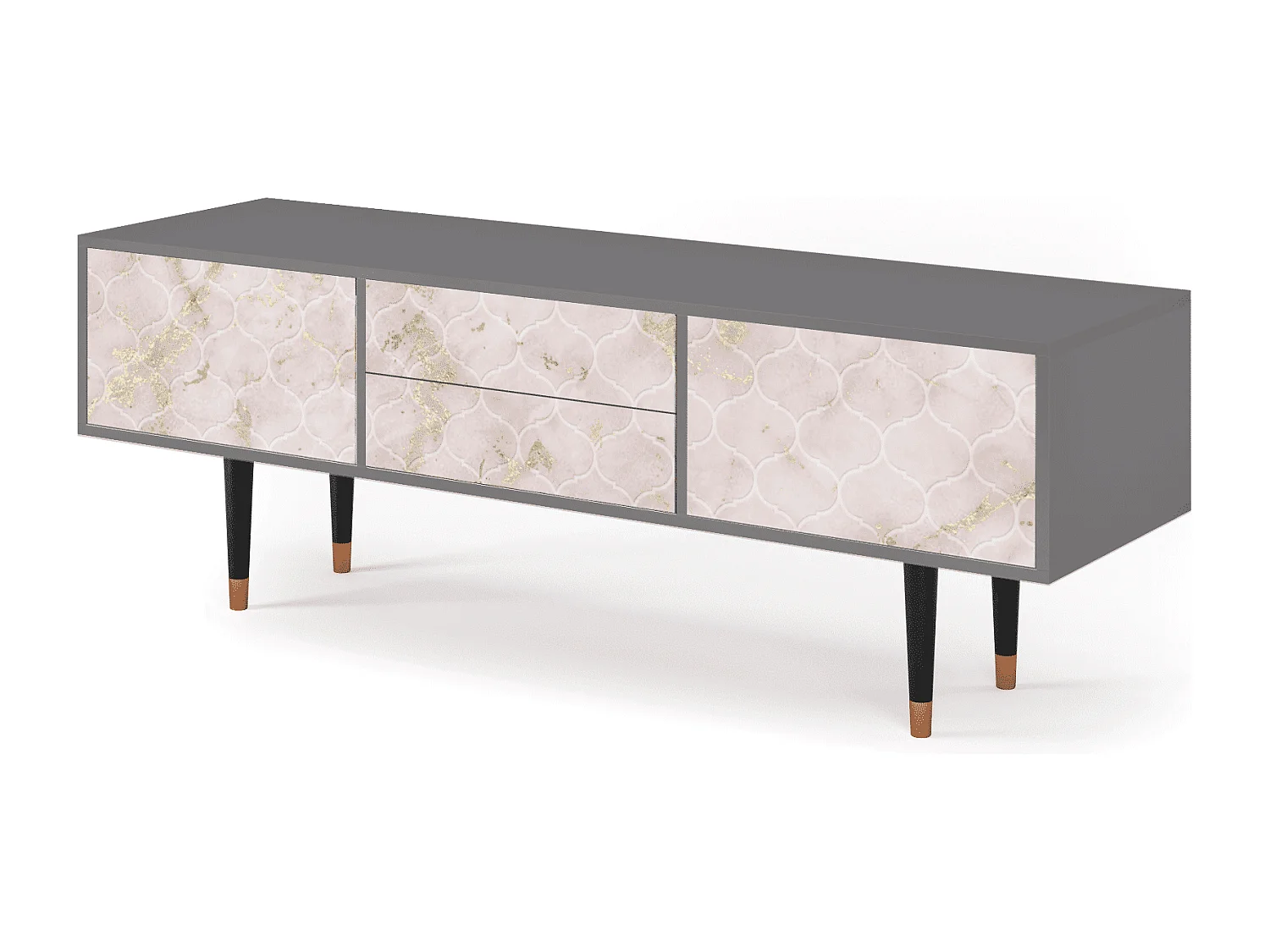 TV-Möbel - 170х59х48 cm - T4 - Dirty Roses, Grau