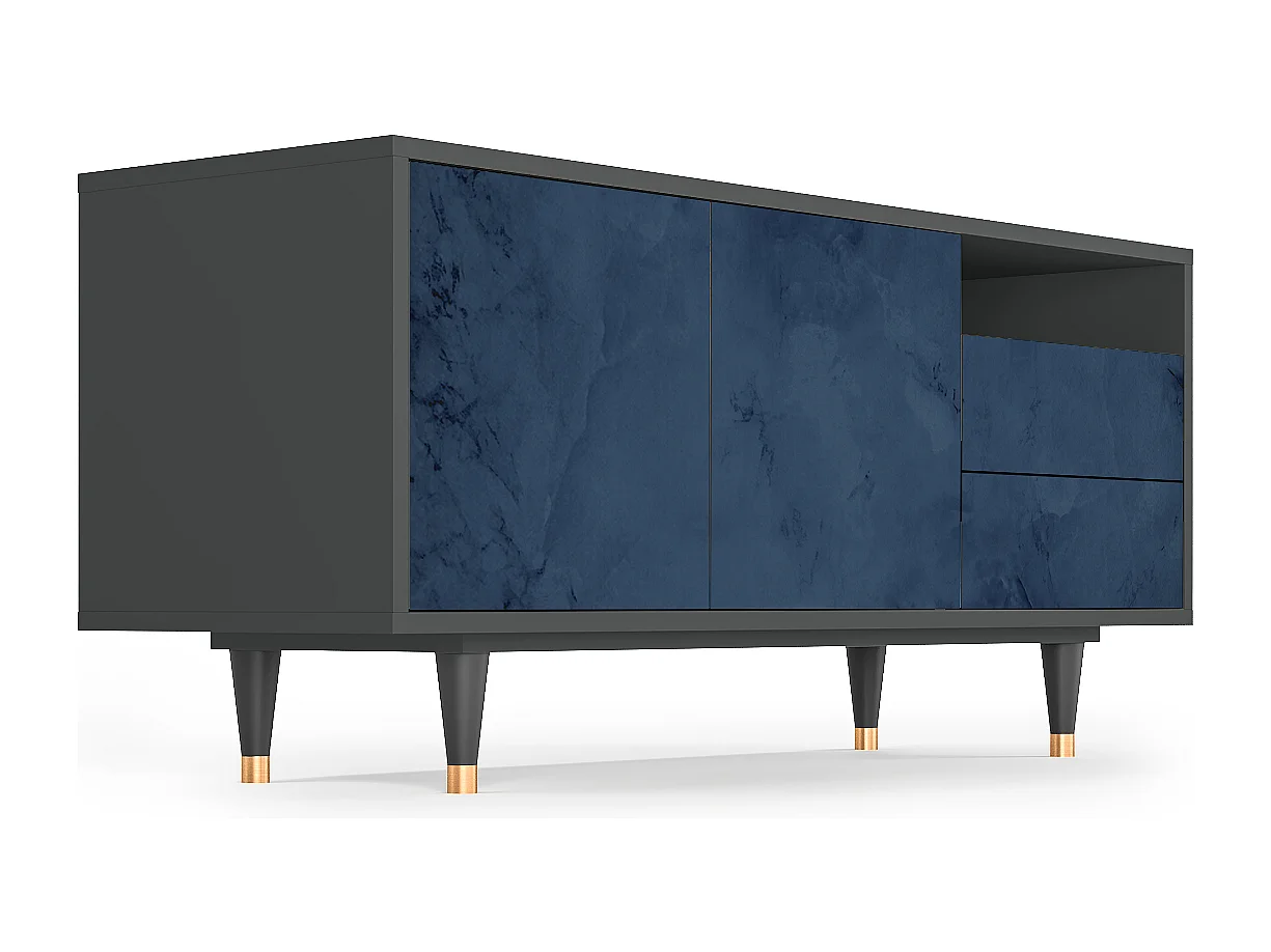 Mueble de TV - 125х56х41 cm - T7 - Endless Galaxi, Antracita