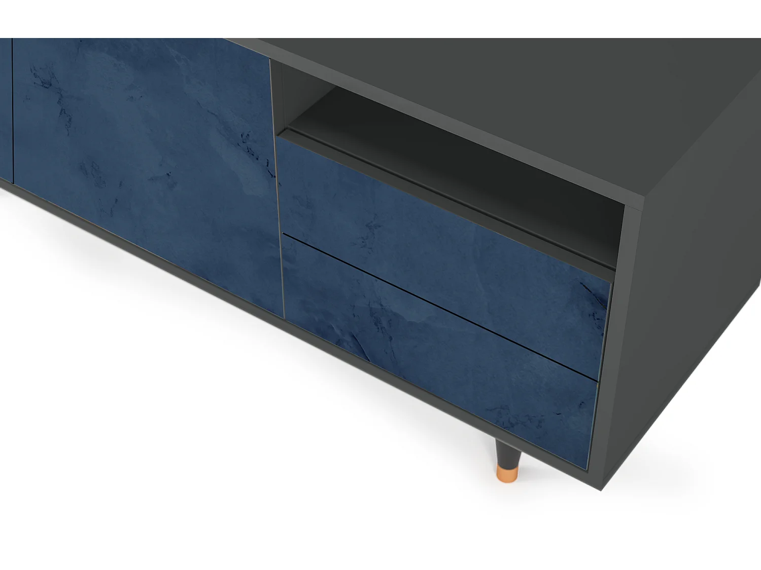 Mueble de TV - 125х56х41 cm - T7 - Endless Galaxi, Antracita