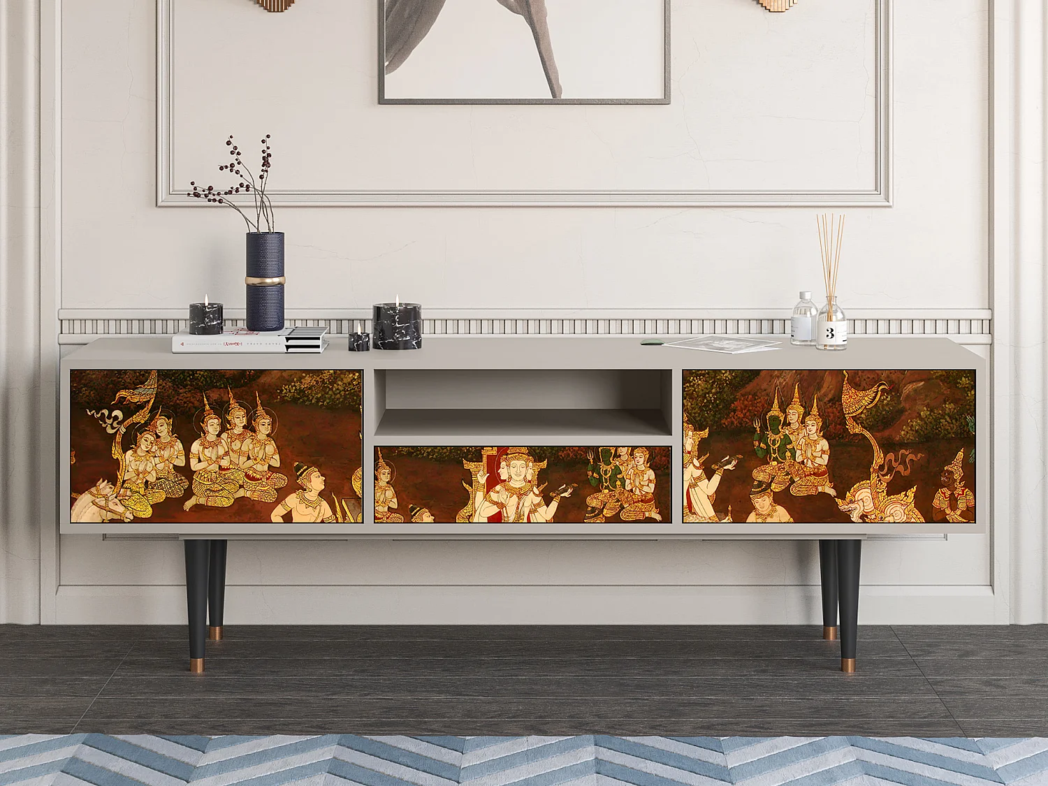 Meuble TV - 170х59х41 cm - T6 - Malyavan, Sable