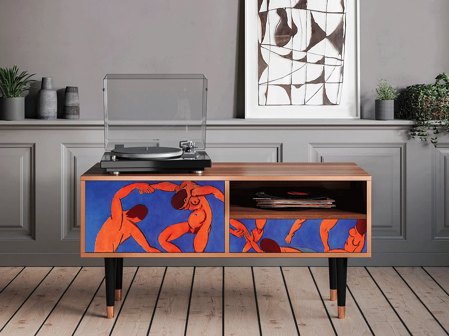 Meuble TV - 115х59х48 cm - T3 - The Dance by Matisse , Noyer