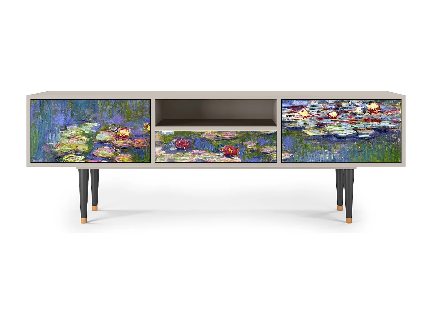 Meuble TV - 170х59х41 cm - T6 - The water lily pond  , Sable