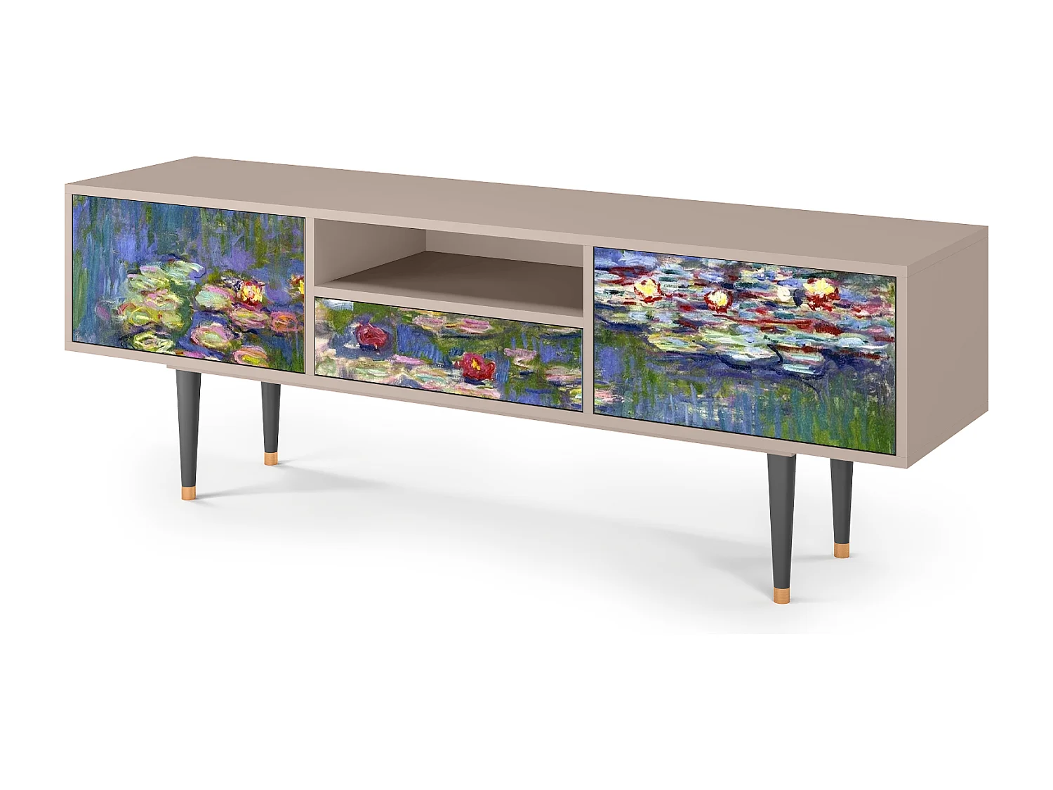 Meuble TV - 170х59х41 cm - T6 - The water lily pond  , Sable