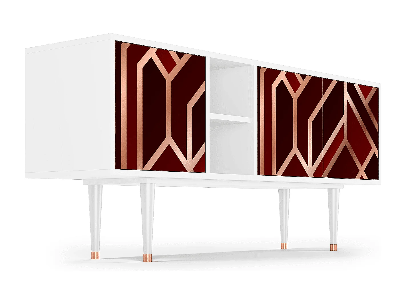 TV-meubel - 150х69х41 cm - T5 - Velvet 1920's, Wit